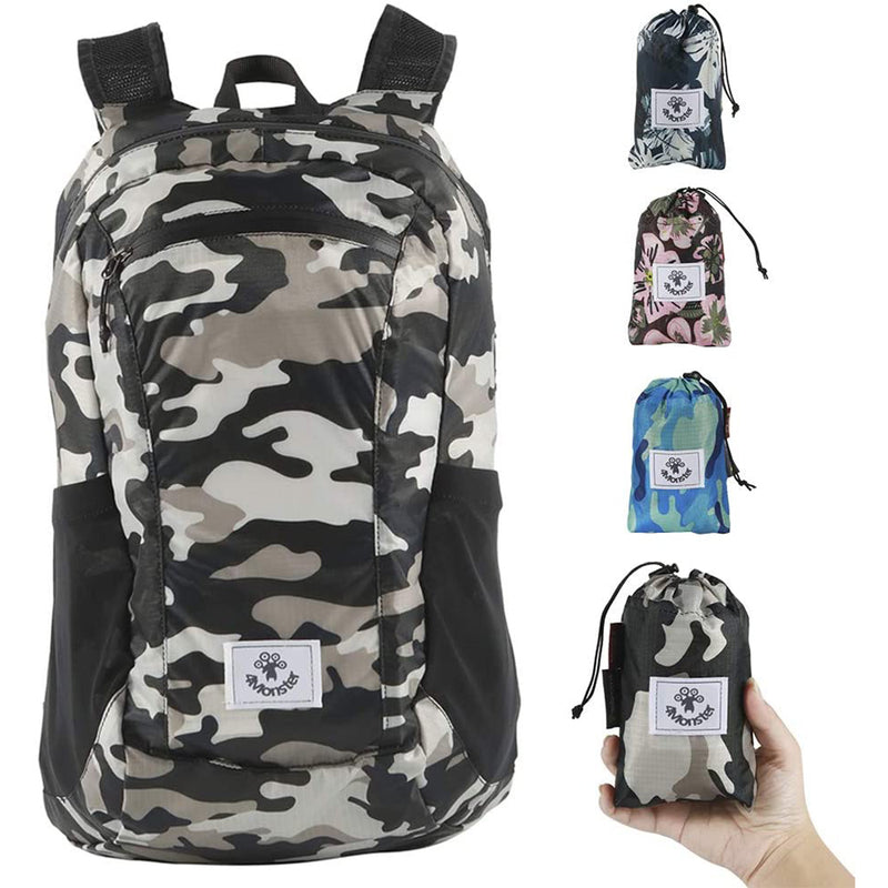 4Monster Hiking Daypack,Water Resistant Lightweight Packable Backpack for Travel Camping Outdoor