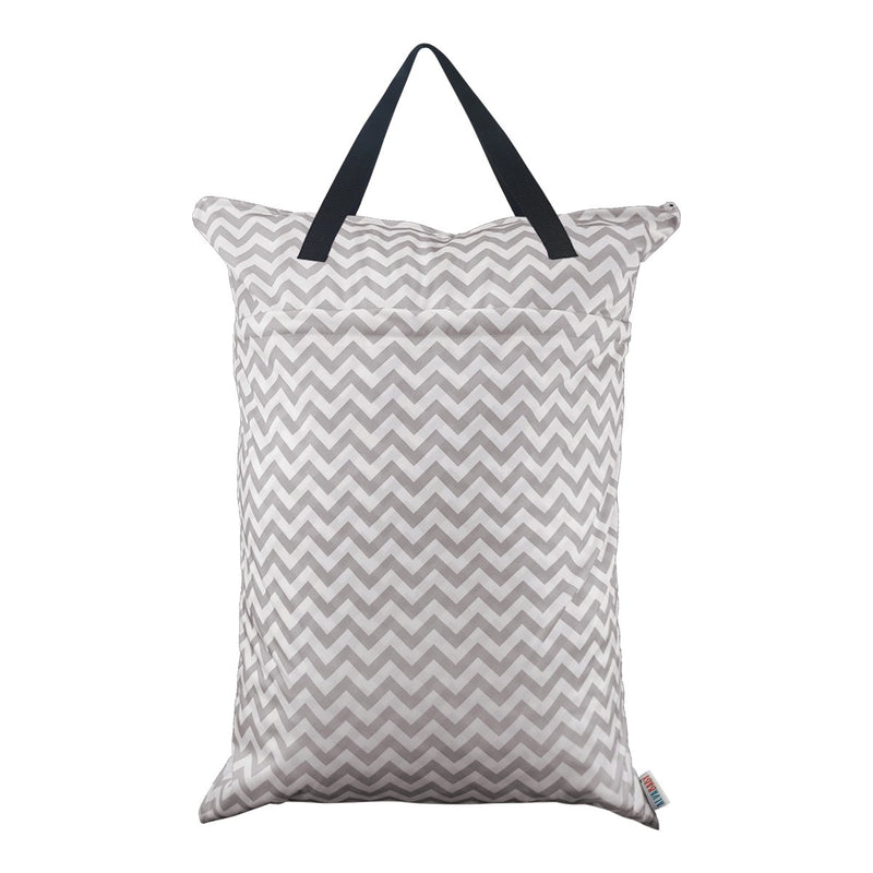 ALVABABY Large Wet Dry Bag Waterproof Hanging Cloth Diaper with Double Zippered Pockets