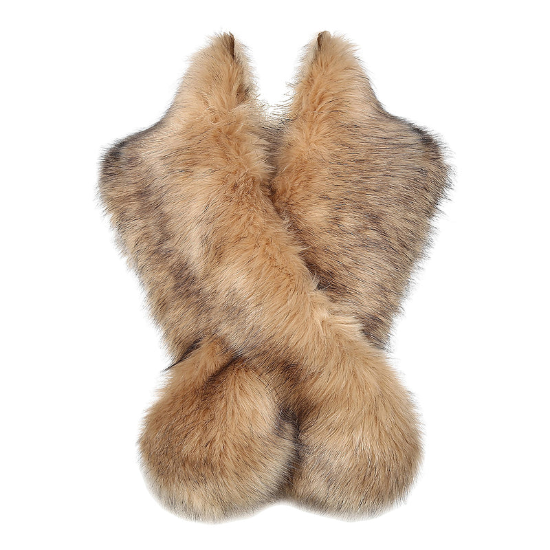 BABEYOND Womens Faux Fur Collar Shawl Faux Fur Scarf Wrap Evening Cape for Winter Womens Coat