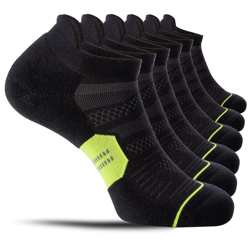 CELERSPORT 6 Pack Womens Ankle Running Socks Cushioned Athletic Low Cut Socks with Tab