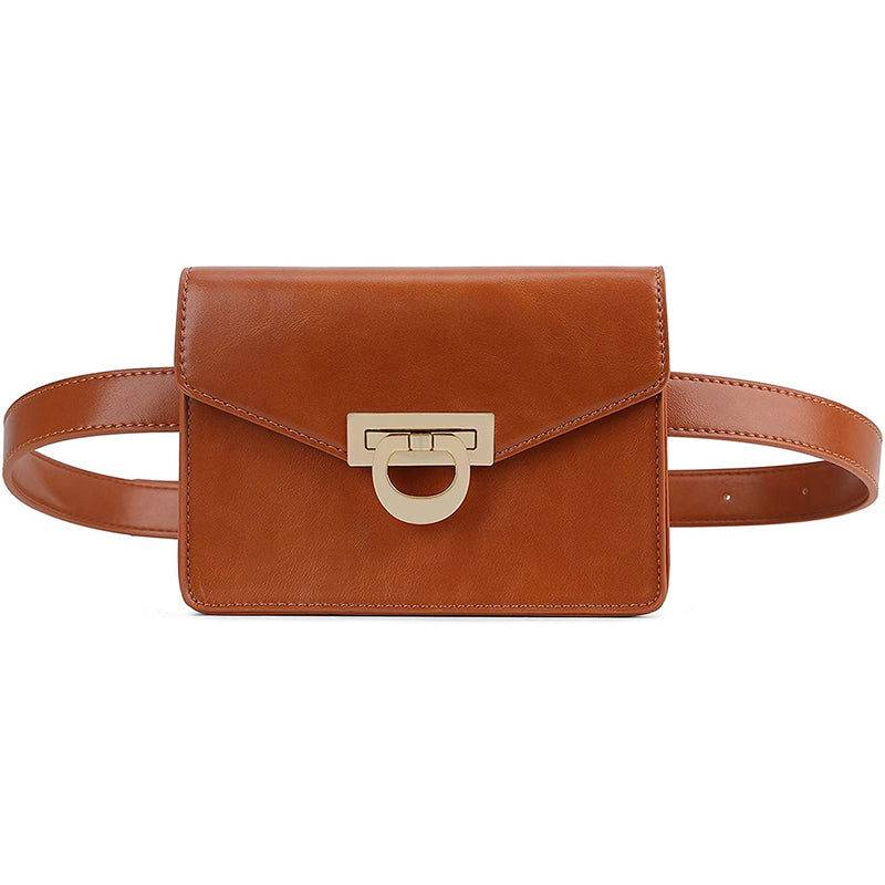 ECOSUSI Upgraded Fanny Pack PU Leather Belt Bag Waist Bag Fashion Pouch Small Purse