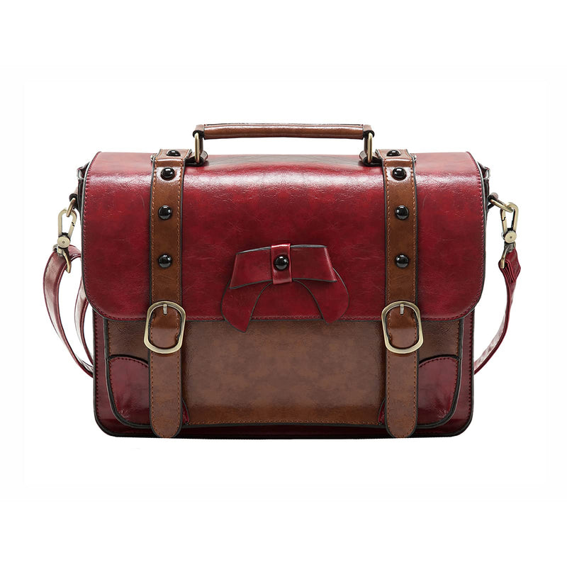 ECOSUSI Vintage Crossbody Messenger Bag Satchel Purse Handbag Briefcase
