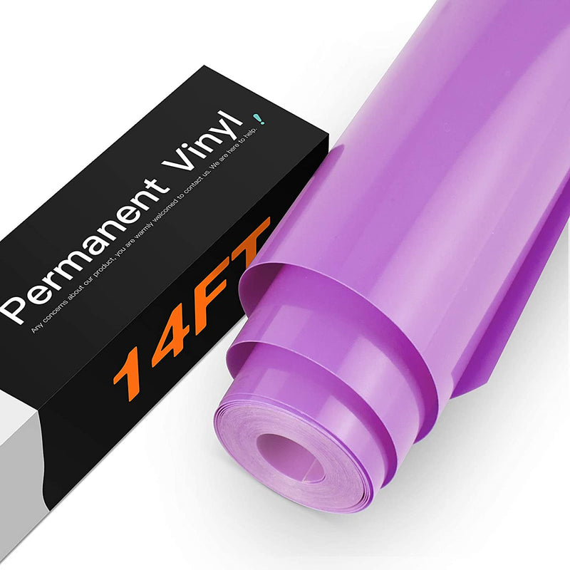HTVRONT Permanent Vinyl,Vinyl for Cricut - 12" x 14 FT Adhesive Vinyl Roll for Cricut,Silhouette