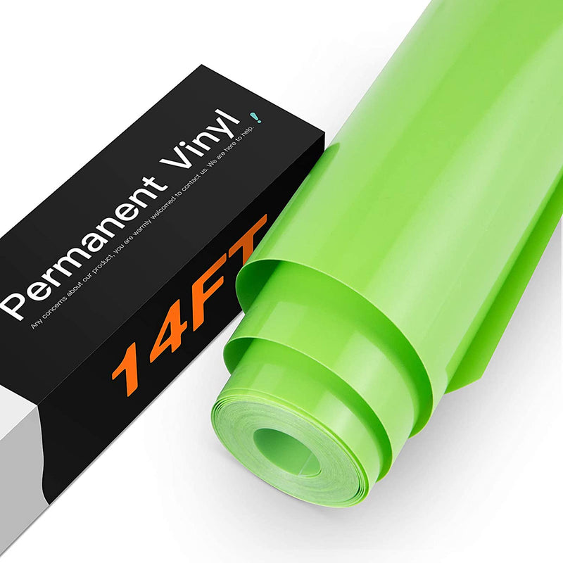 HTVRONT Permanent Vinyl,Vinyl for Cricut - 12" x 14 FT Adhesive Vinyl Roll for Cricut,Silhouette