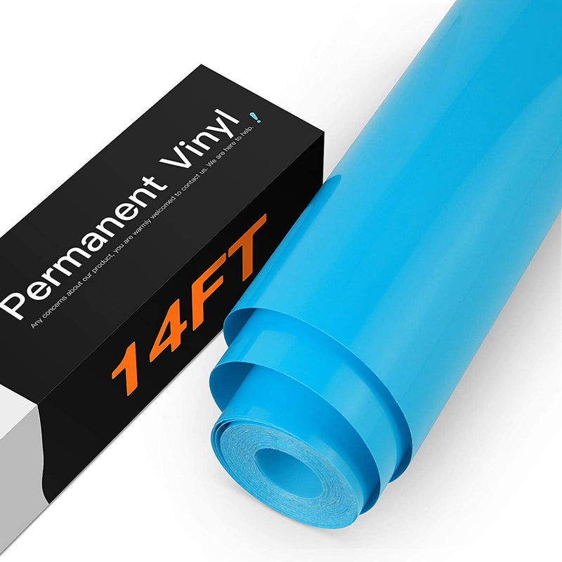 HTVRONT Permanent Vinyl,Vinyl for Cricut - 12" x 14 FT Adhesive Vinyl Roll for Cricut,Silhouette