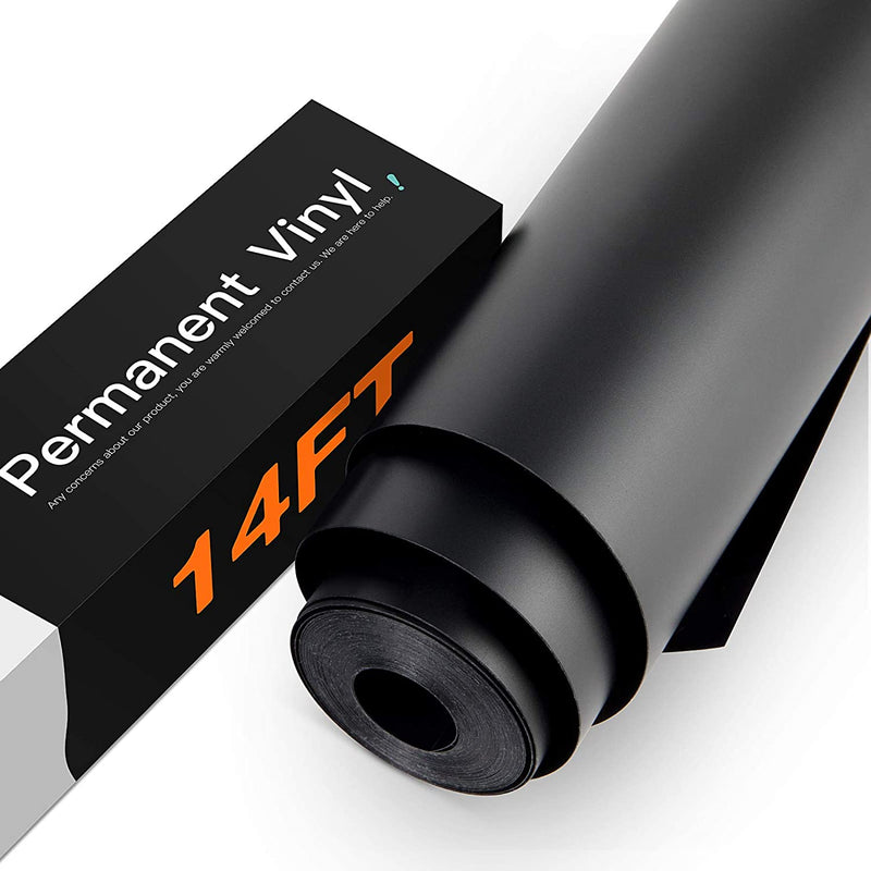 HTVRONT Permanent Vinyl,Vinyl for Cricut - 12" x 14 FT Adhesive Vinyl Roll for Cricut,Silhouette