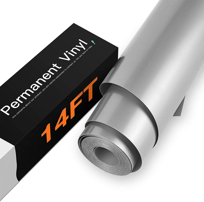 HTVRONT Permanent Vinyl,Vinyl for Cricut - 12" x 14 FT Adhesive Vinyl Roll for Cricut,Silhouette