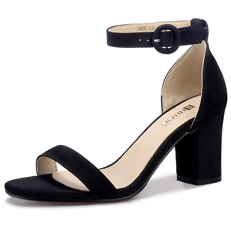 IDIFU Women IN3 Amy Block Heel Dress Sandals Open Toe Wedding Prom Homecoming Shoes