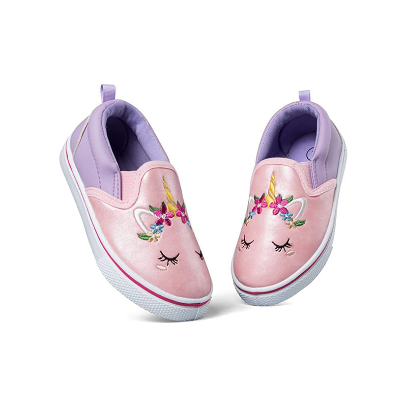 K KomForme Toddler Shoes Girls Slip on Tennis/Walking Shoes