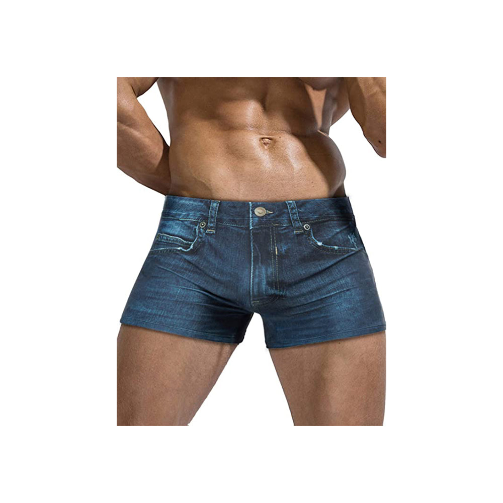 Bathing Suit Men Paul Jones Men's Denim Print Swim Brief