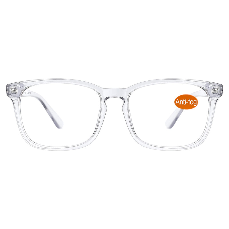 TIJN Anti Fog Blue Light Blocking Glasses for Women Men Nerd Computer Glasses UV Protection Anti Eyestrain