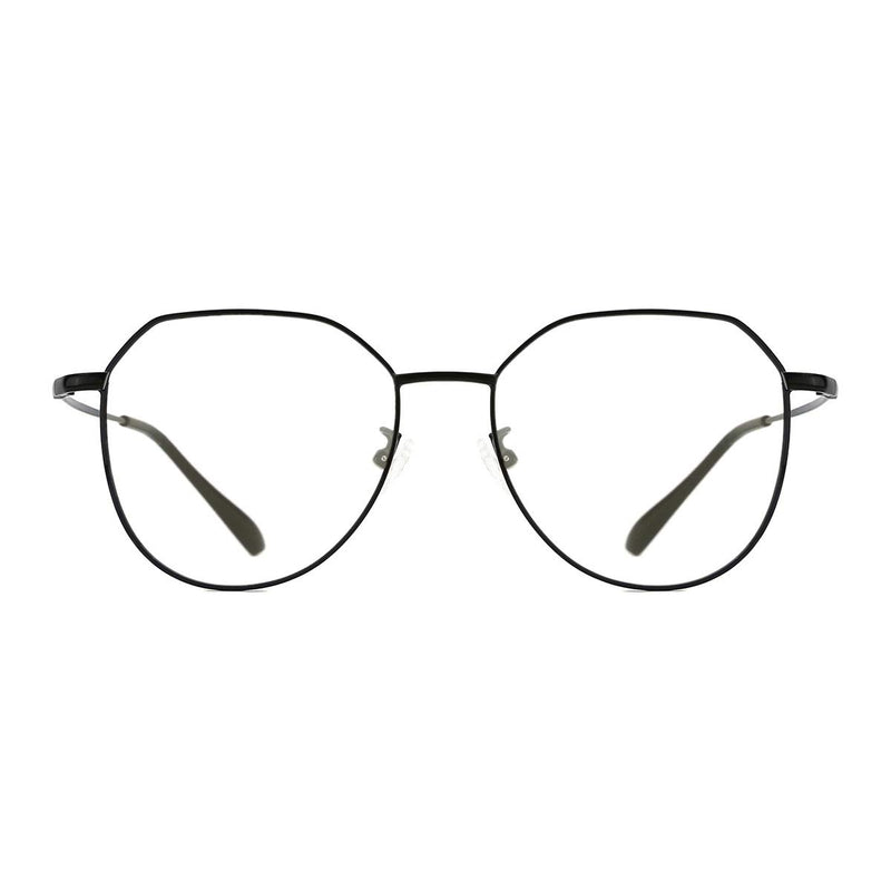 TIJN Stylish Blue Light Glasses Irregular Metal Frame Non-prescription Round Screen Glasses Anti Eyestrain