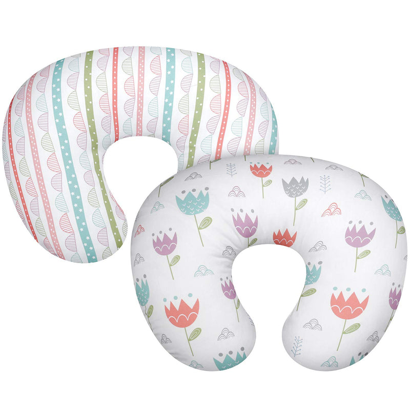 TILLYOU Breast Feeding Nursing Pillow Cover,Cotton Slipcover,Snug Fits Classic Infant Support Positioner