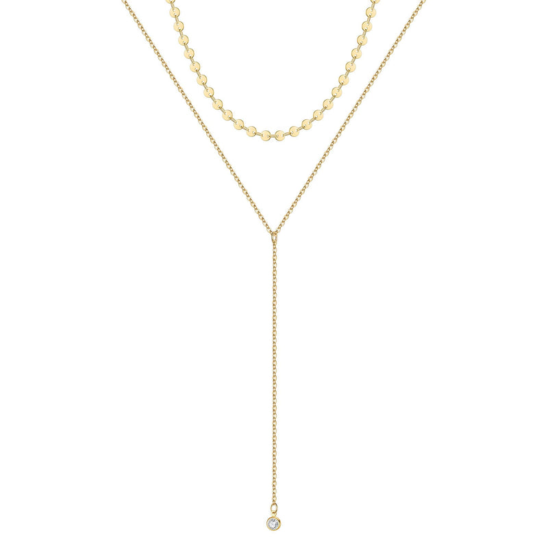 Turandoss Dainty Gold Choker Necklaces for Women - 14K Gold Plated