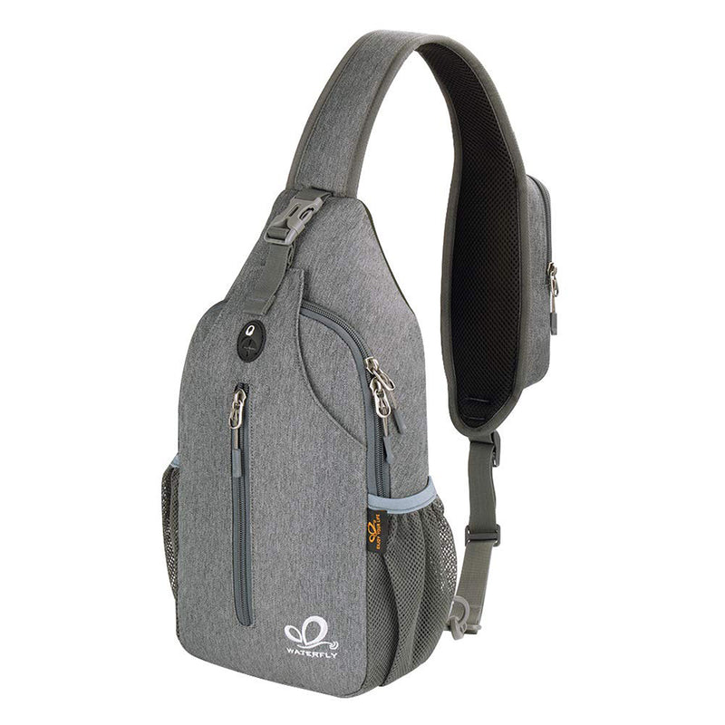 WATERFLY Crossbody Sling Backpack Sling Bag Travel Hiking Chest Bag Daypack
