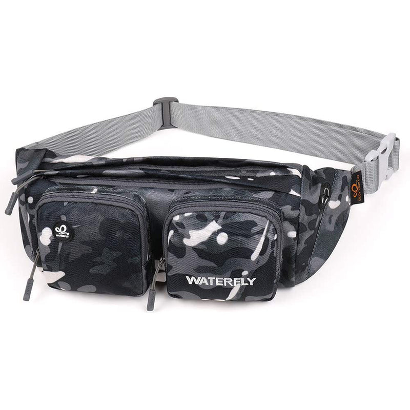 WATERFLY Fanny Pack Large Size Waist Bag Hip Pack for Men Women Travel or Running Walking