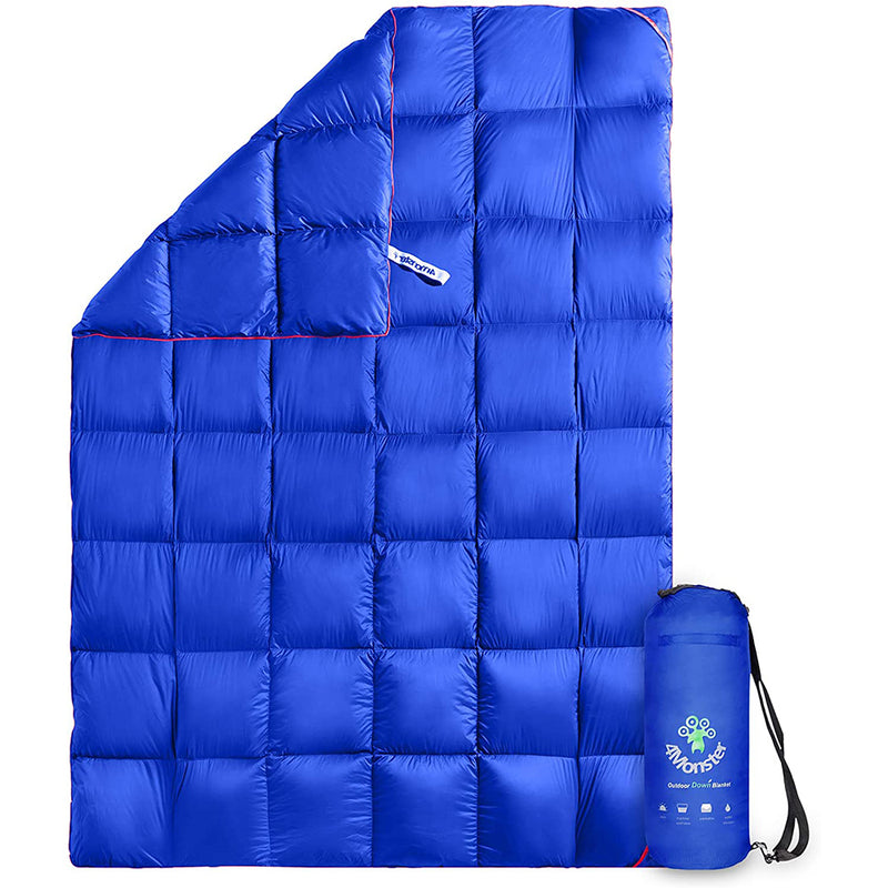 4Monster Outdoor Down Blankets Camping Blanket 650 Fill Travel Down Quilt Compact Waterproof