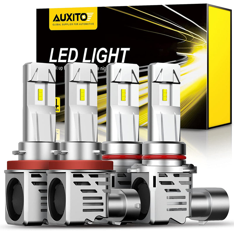 AUXITO 9005 H11 LED Headlight Bulbs Combo, High Low Beam Replacement, 12000LM 6500K Cool White