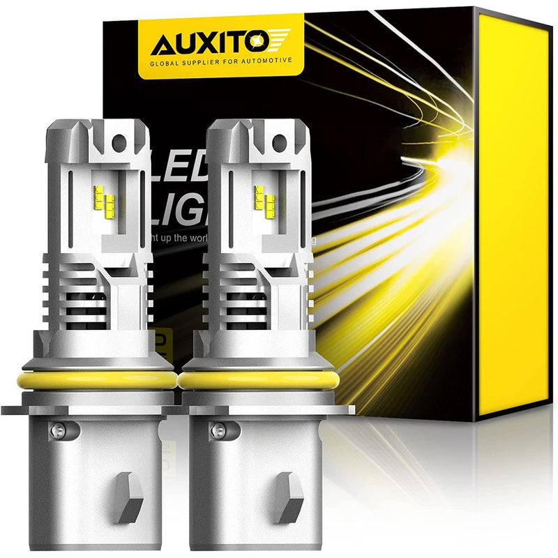 AUXITO 9007 LED Headlight Bulbs,12000LM Per Set 6500K Xenon White Wireless HB5