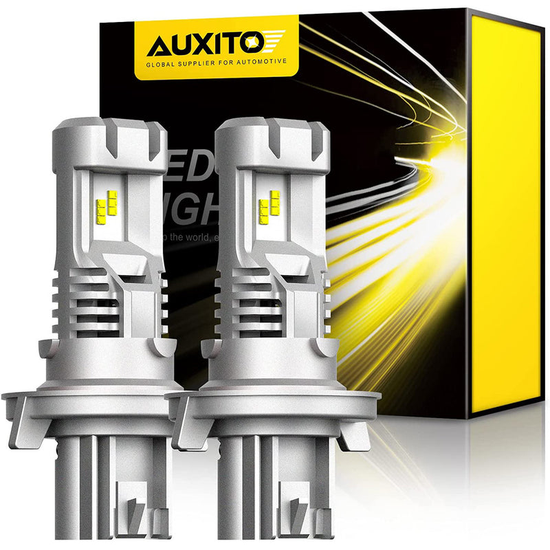 AUXITO 9008 H13 LED Headlight Bulbs 12000LM Per Set 6500K Xenon White Wireless Slim High Low Hi/Lo