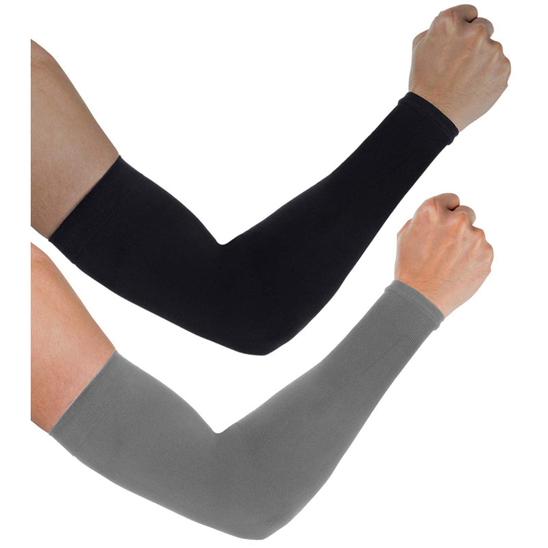 Aegend 2 Pair Sun Protection Cooling Arm Sleeves Sun Sleeves for Men Women Youth
