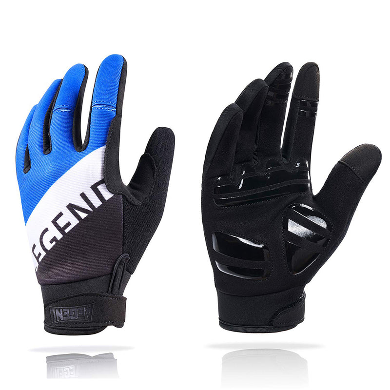 Aegend Adjustable Lightweight Cycling Gloves - Touch Screen, Anti-Slip Full Finger Mountain Bike Gloves