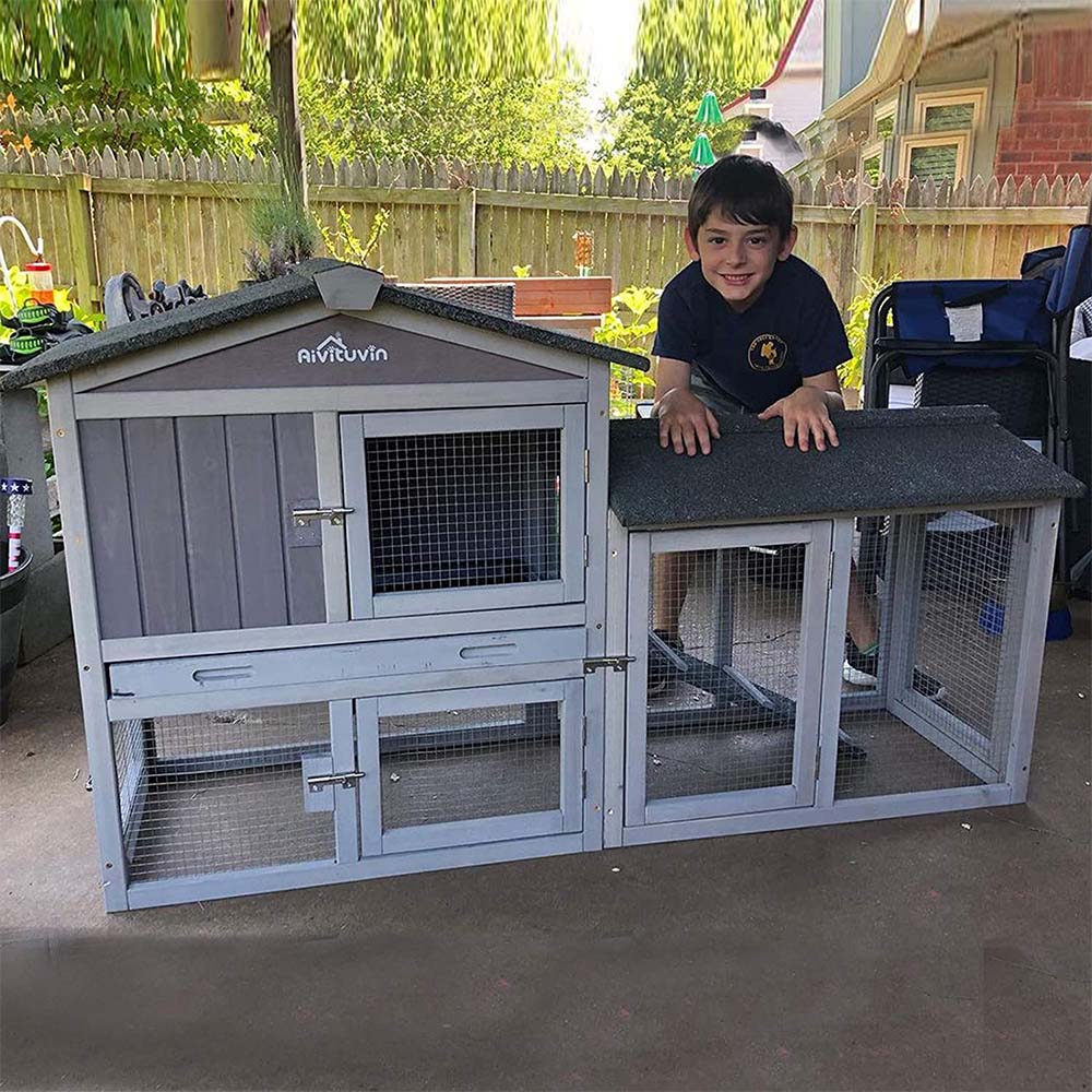Aivituvin Rabbit Hutch Outdoor-Infinitely Extension Design Rabbit Cage ...