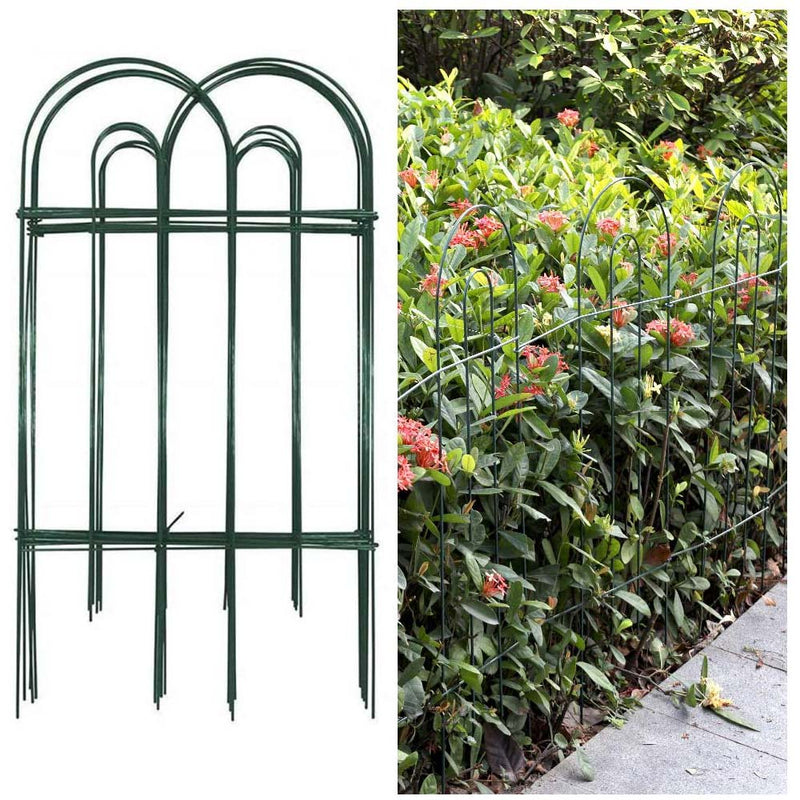 Amagabeli Decorative Garden Fence, Iron Landscape Wire Folding Fencing