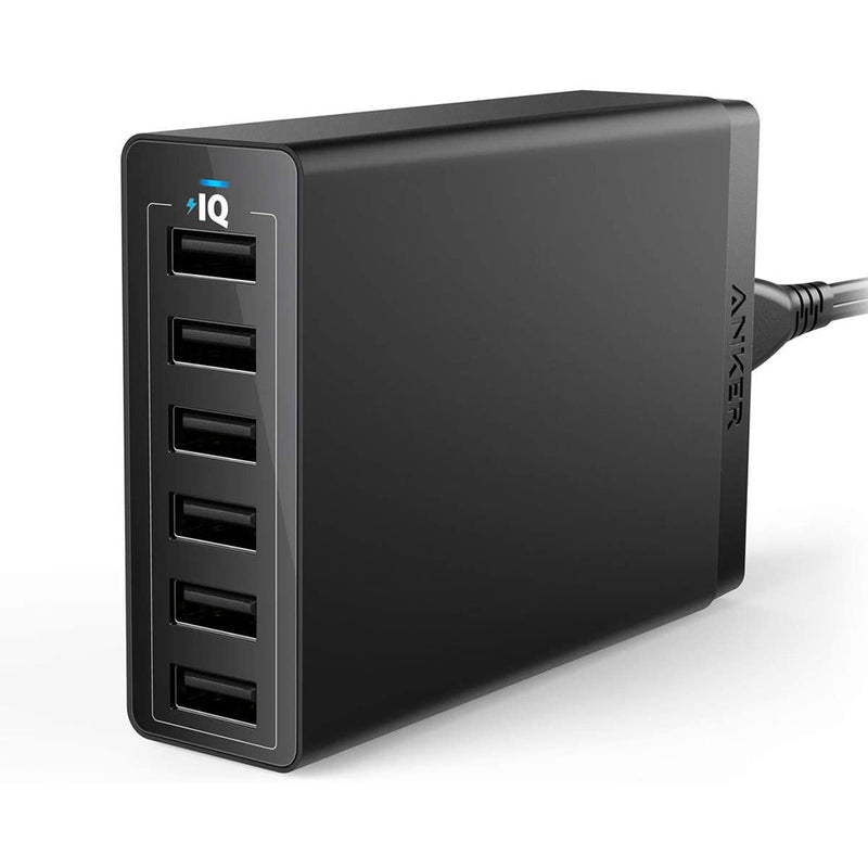 Anker 60W 6 Port USB Charging Station, PowerPort 6 Multi USB Charger for iPhone , iPad, Galaxy  and More