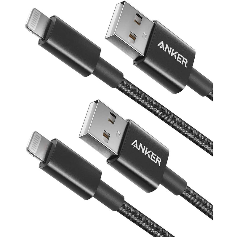 Anker 6ft Premium Nylon Lightning Cable [2-Pack], MFi Certified for iPhone Chargers