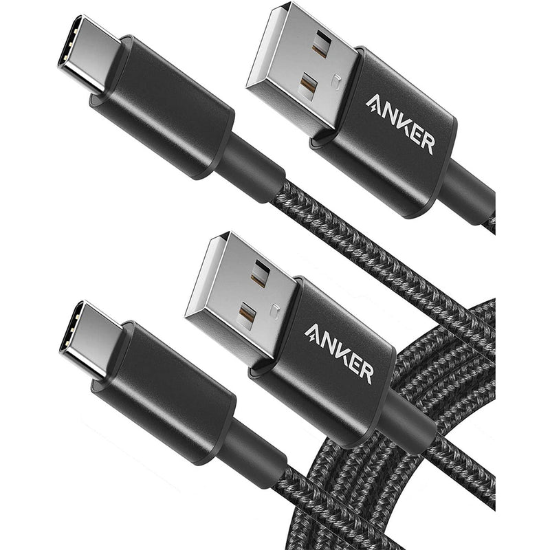 Anker, [2-Pack, 6 ft] Type C Charger Premium Nylon USB Cable , USB A to Type C Charging Cable Fast Charge