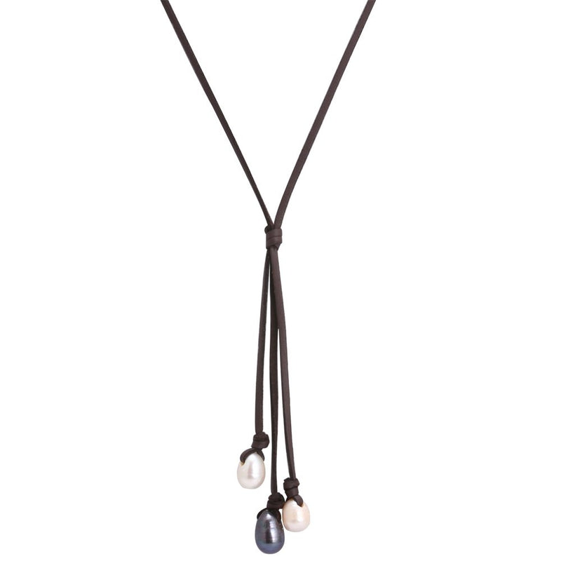 Aobei Pearl 3 Cultured Pearls Pendant Necklace