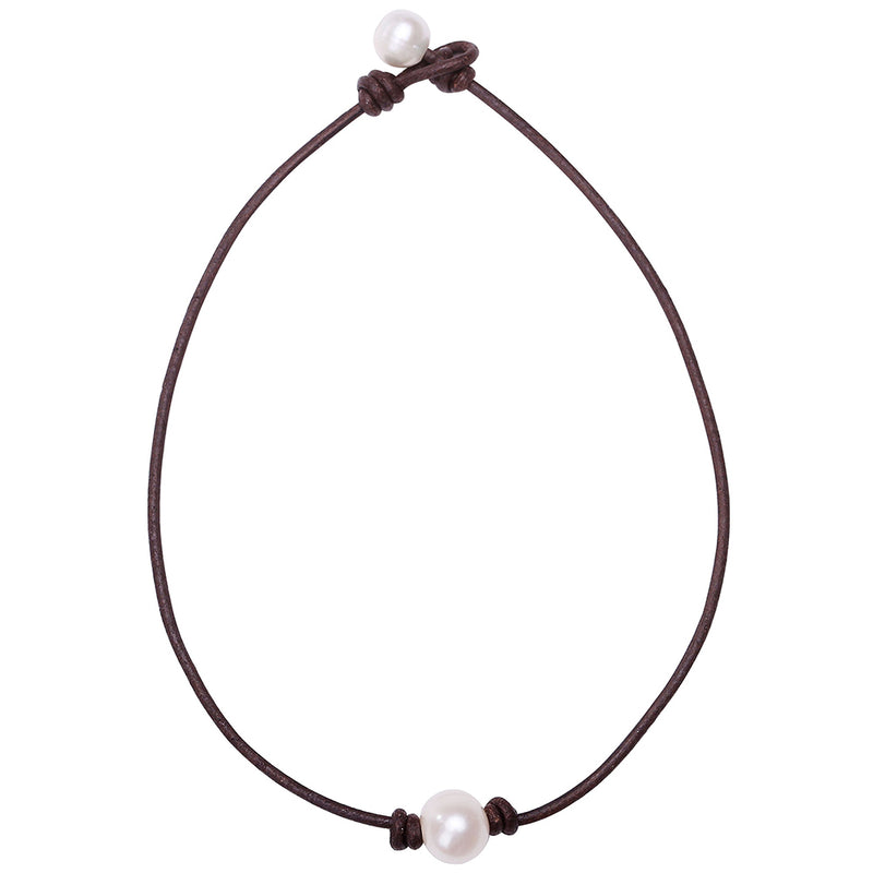 Aobei Pearl  Single Cultured Freshwater Pearl Choker Necklace