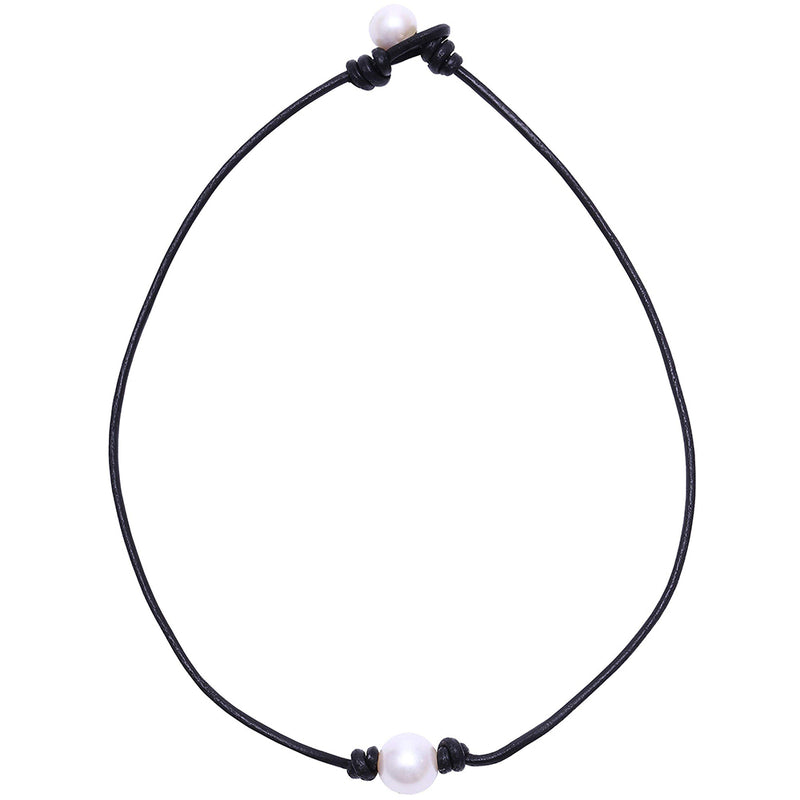 Aobei Pearl  Single Cultured Freshwater Pearl Choker Necklace