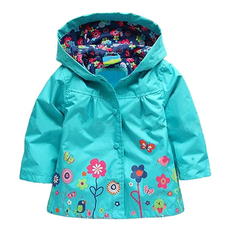 Arshiner Girl Waterproof Hooded Coat Jacket Outwear Raincoat Hoodies