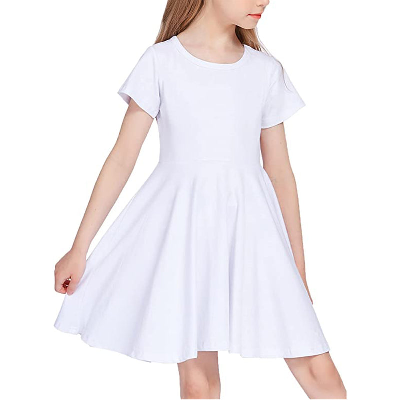 Arshiner Girls Dress Short Sleeve A Line Twirl Summer Dress