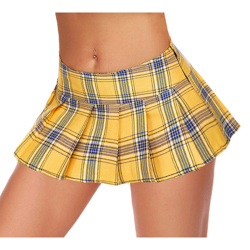 Avidlove Lingerie Women Role Play Costume Mini Plaid Skirt Schoolgirl Outfits