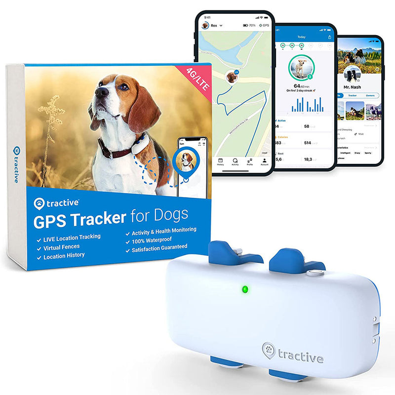 BAAPET Tractive LTE GPS Dog Tracker - Location & Activity Tracker for Dogs with Unlimited Range