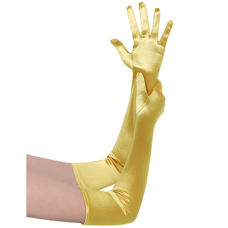 BABEYOND Long Opera Party 20s Satin Gloves Stretchy Adult Size Elbow