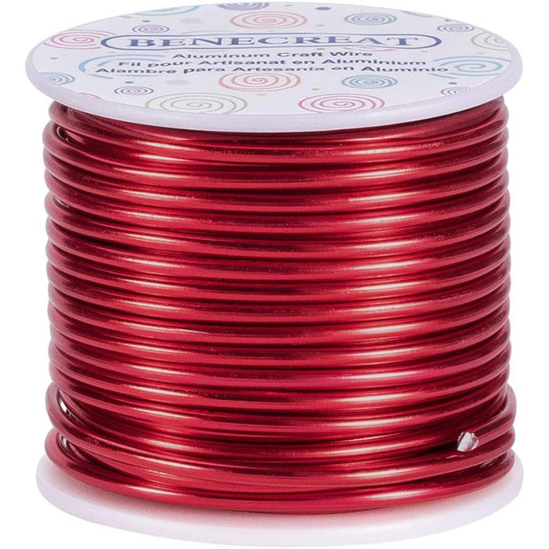 BENECREAT Aluminum Wire Anodized Jewelry Craft Making Beading Floral Colored Aluminum Craft Wire