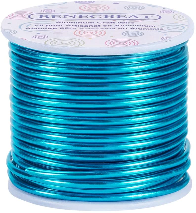 BENECREAT Aluminum Wire Anodized Jewelry Craft Making Beading Floral Colored Aluminum Craft Wire