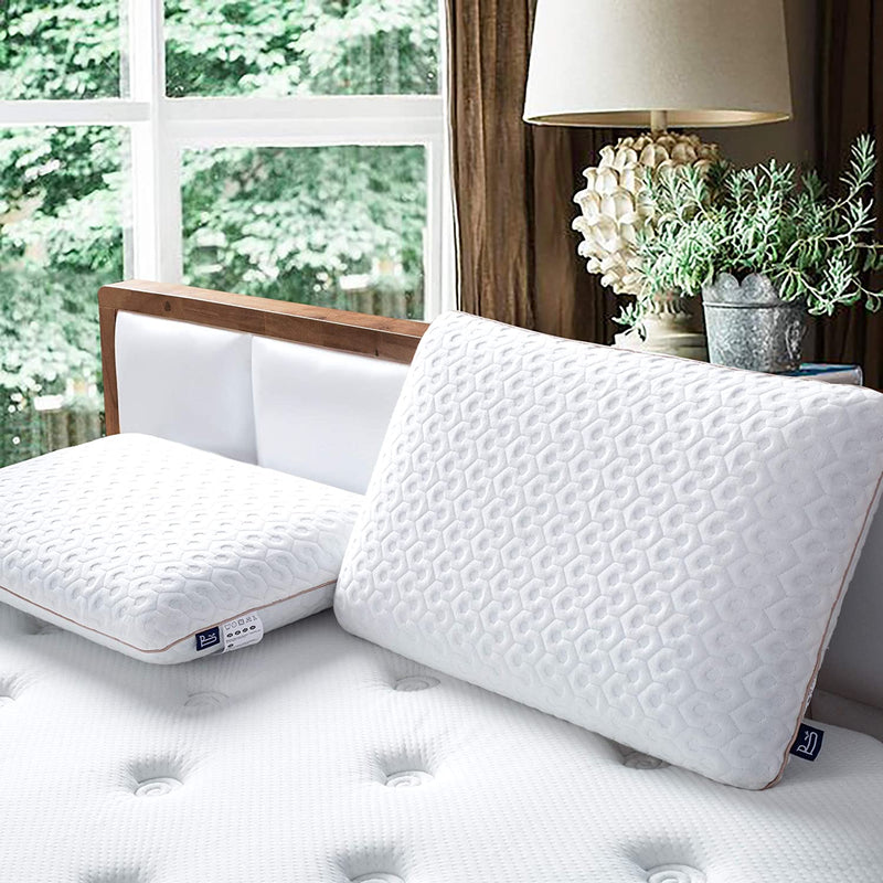 BedStory Memory Foam Pillow Medium Firm, Gel Foam Pillows for Sleeping Standard Size