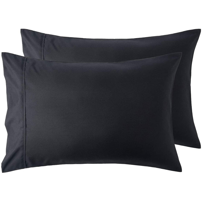 Bedsure Queen Pillowcases Set of 2 - Dark Grey Pillow Cases Queen Size 2 Pack 20 x 30 inches
