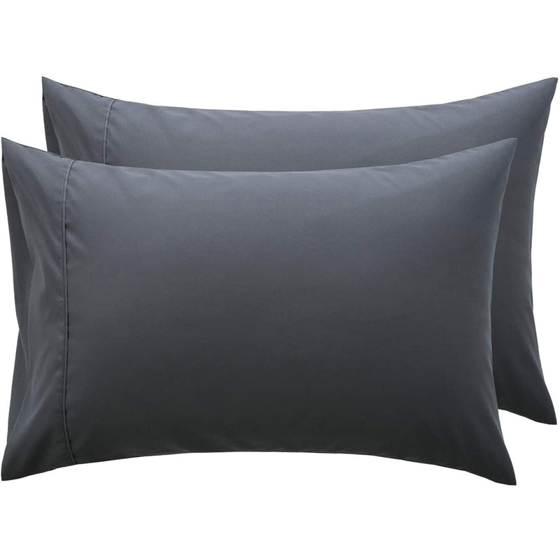 Bedsure Queen Pillowcases Set of 2 - Dark Grey Pillow Cases Queen Size 2 Pack 20 x 30 inches