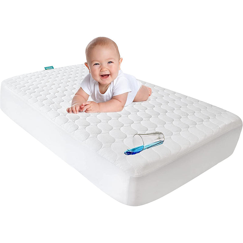 Biloban Crib Mattress Pad Cover,Toddler Waterproof Crib Mattress Protector
