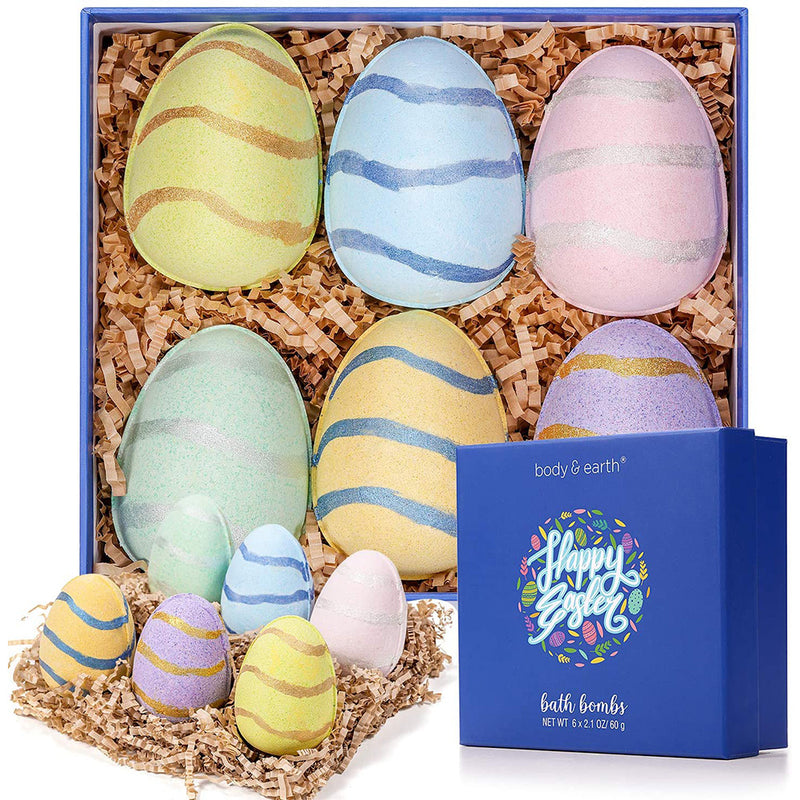 Body & Earth -Bath Bomb Birthday Gift Set,6 Piece Easter Bath Bomb, Gift for Easter