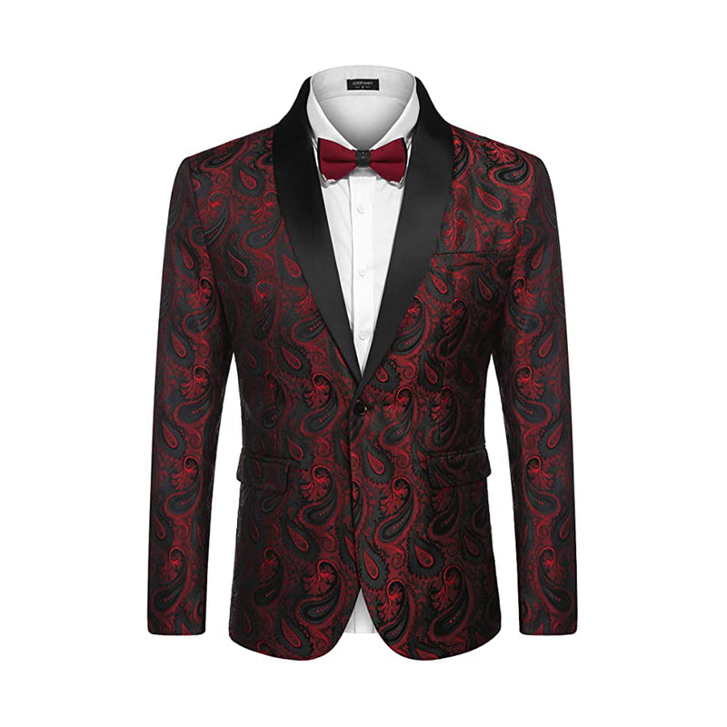 COOFANDY Mens Floral Tuxedo Jacket for Dinner,Prom,Wedding
