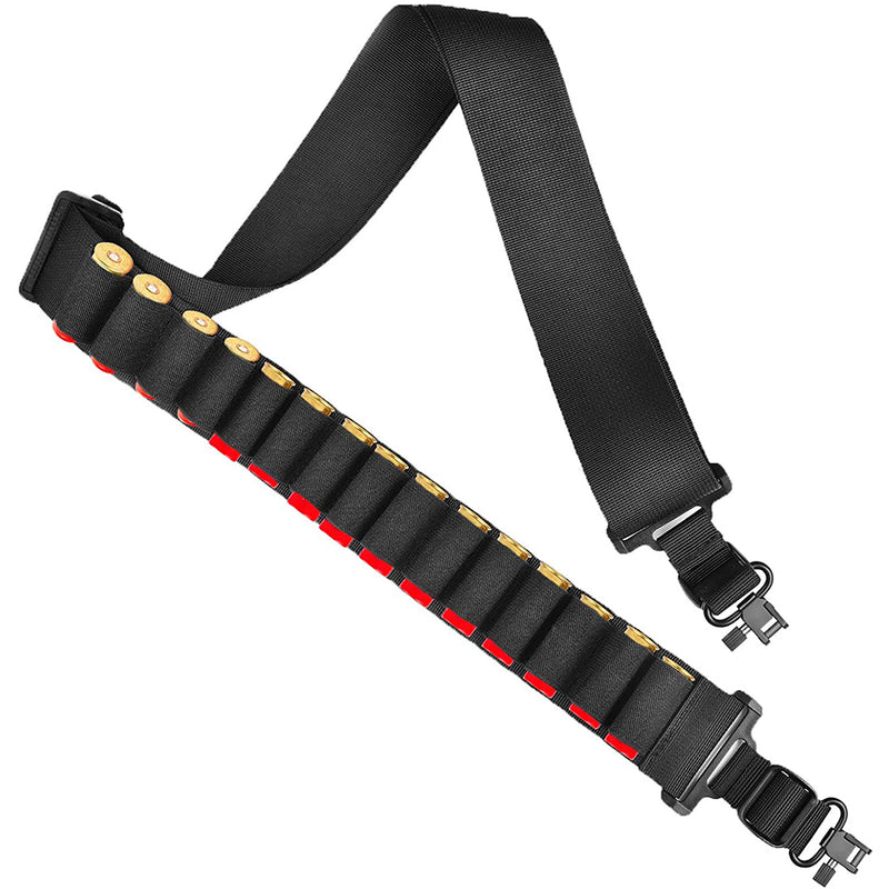 CVLIFE Shotgun Sling Adjustable 2 Point Rifle Sling Holds 15 Shells