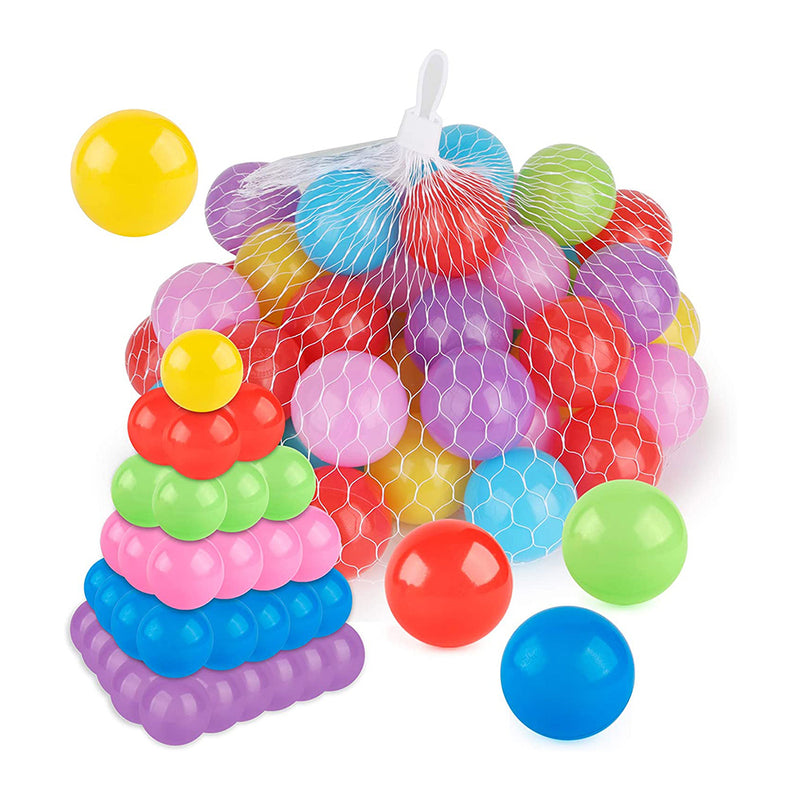Coogam Pit Balls Pack of 50 - BPA Free 6 Color Soft Plastic Ball