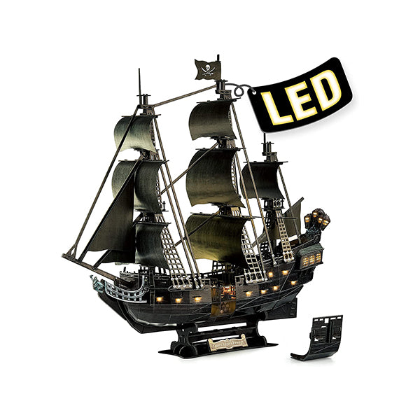 CubicFun 3D Puzzle Moveable LED Pirate Ship Halloween Decorations